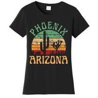 Phoenix Arizona Desert Cactus Retro Sunset Outdoors Retro Women's T-Shirt