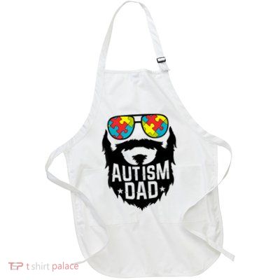 Proud Autism Dad - Puzzle Piece Awareness Sunglasses Full-Length Apron With Pockets