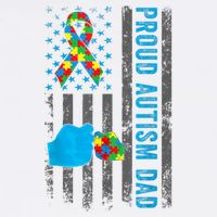 Proud Autism Dad American Flag USA Autism Awareness Dad  Cooling Performance Crew T-Shirt