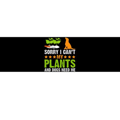 Plants And Dog Lover Gardener Funny Gardening And Dogs Lover Bumper Sticker