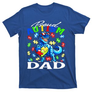 Proud Autism Dad Dinosaur Autism Awareness Gift T-Shirt