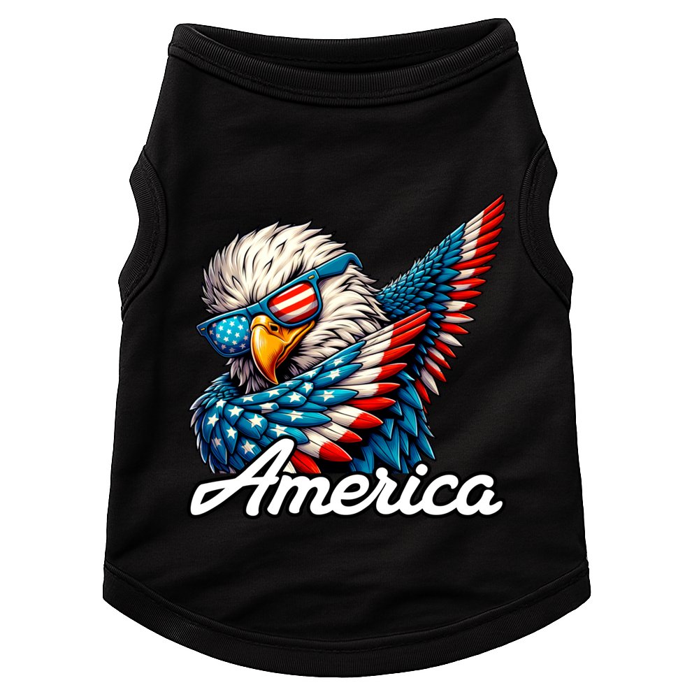 Patriotic America Dabbing Bald Eagle Doggie Tank