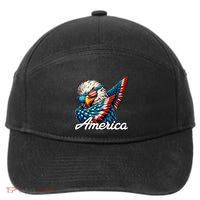 Patriotic America Dabbing Bald Eagle 7-Panel Snapback Hat