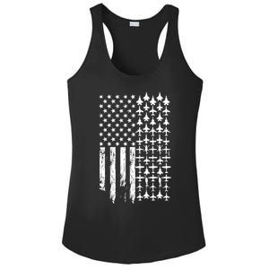 Pilot Airplane Distress American Flag Plane Of Aviation Crew Gift Ladies PosiCharge Competitor Racerback Tank