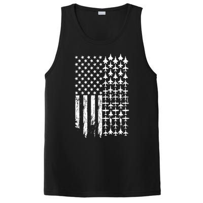 Pilot Airplane Distress American Flag Plane Of Aviation Crew Gift PosiCharge Competitor Tank