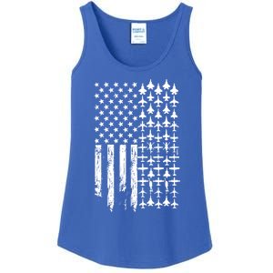 Pilot Airplane Distress American Flag Plane Of Aviation Crew Gift Ladies Essential Tank