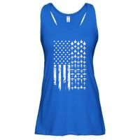 Pilot Airplane Distress American Flag Plane Of Aviation Crew Gift Ladies Essential Flowy Tank