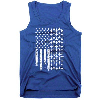 Pilot Airplane Distress American Flag Plane Of Aviation Crew Gift Tank Top