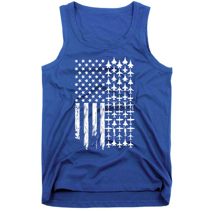 Pilot Airplane Distress American Flag Plane Of Aviation Crew Gift Tank Top