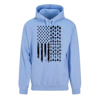 Pilot Airplane Distress American Flag Plane Of Aviation Crew Gift Unisex Surf Hoodie