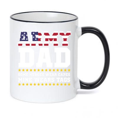 Proud Army Dad Military Dad My Hero Gift 11oz Black Color Changing Mug