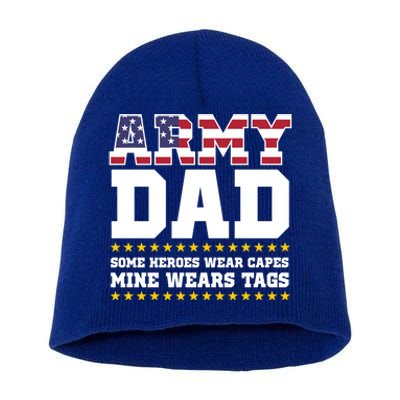 Proud Army Dad Military Dad My Hero Gift Short Acrylic Beanie