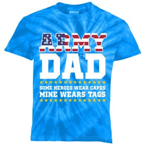 Proud Army Dad Military Dad My Hero Gift Kids Tie-Dye T-Shirt