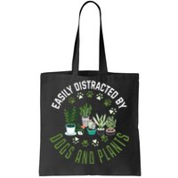 Plants And Dogs Funny Plant Lover Dog Lover Plant Tote Bag