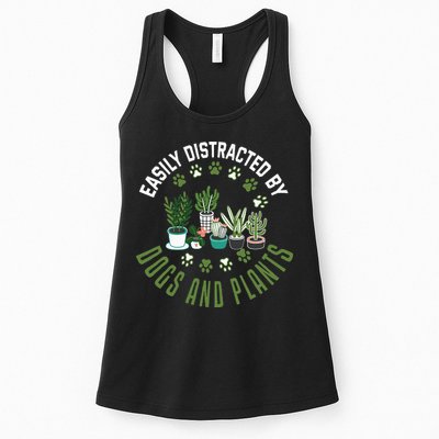 Plants And Dogs Funny Plant Lover Dog Lover Plant Womens Tank Top