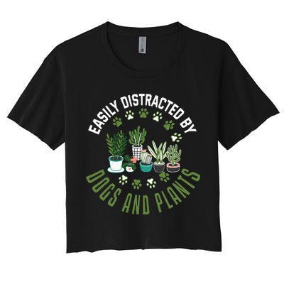 Plants And Dogs Funny Plant Lover Dog Lover Plant Crop Top