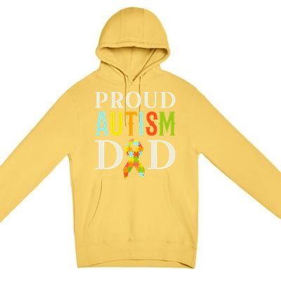 Proud Autism Dad S Autism Awareness Premium Pullover Hoodie