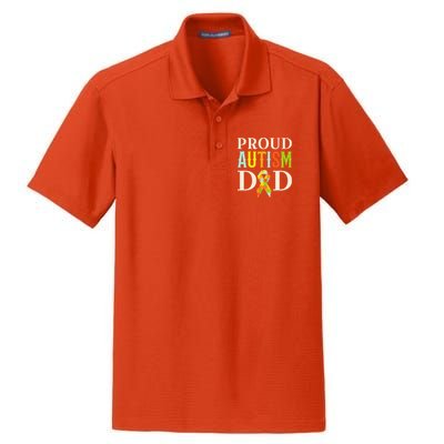 Proud Autism Dad S Autism Awareness Dry Zone Grid Polo