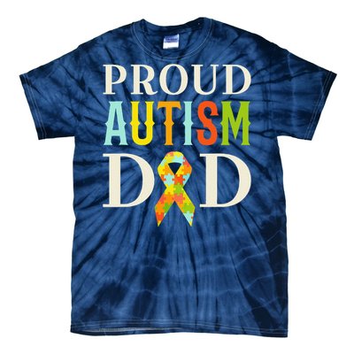 Proud Autism Dad S Autism Awareness Tie-Dye T-Shirt