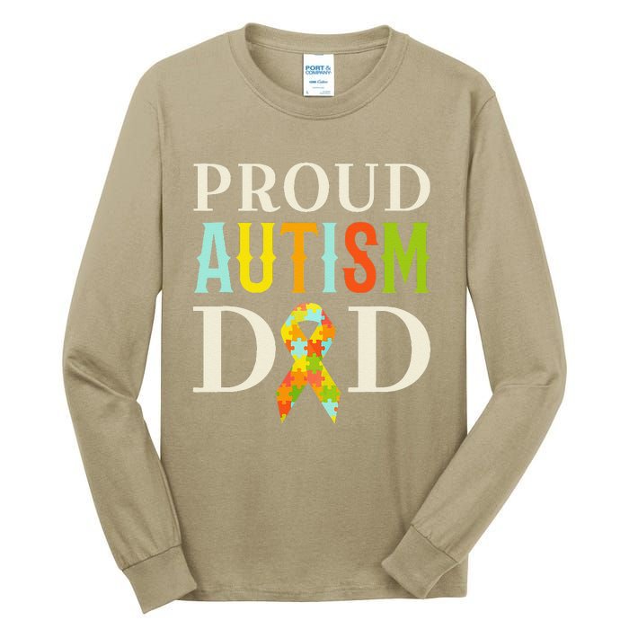 Proud Autism Dad S Autism Awareness Tall Long Sleeve T-Shirt