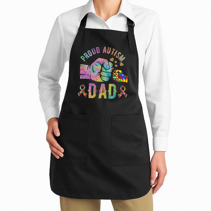 Proud Autism Dad Autism Awareness Tie Dye Matching Apron
