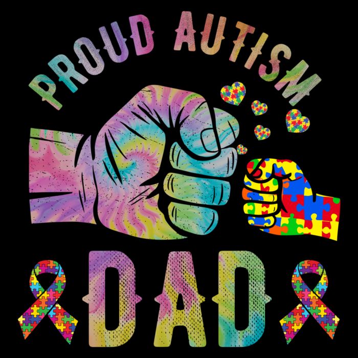 Proud Autism Dad Autism Awareness Tie Dye Matching Youth Performance Sprint T-Shirt