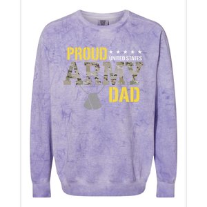 Proud Army Dad Show Your Pride Dad Cool Gift Colorblast Crewneck Sweatshirt