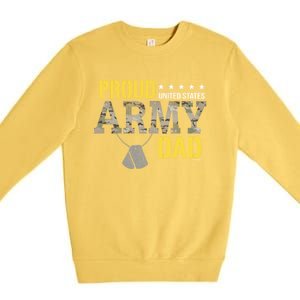 Proud Army Dad Show Your Pride Dad Cool Gift Premium Crewneck Sweatshirt