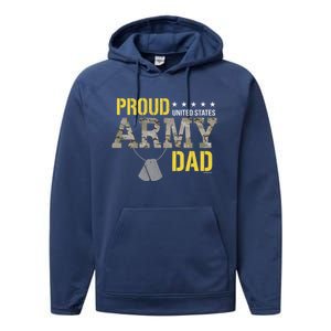 Proud Army Dad Show Your Pride Dad Cool Gift Performance Fleece Hoodie