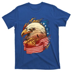 Patriotic American Design With Eagle And Flag Cute Gift T-Shirt