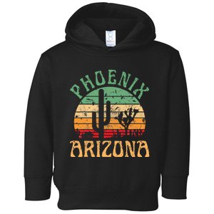 Phoenix Arizona Desert Cactus Retro Sunset Outdoors Toddler Hoodie