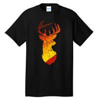 Pixelated Art Deer Hunting Sunset Tall T-Shirt