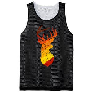 Pixelated Art Deer Hunting Sunset Mesh Reversible Basketball Jersey Tank