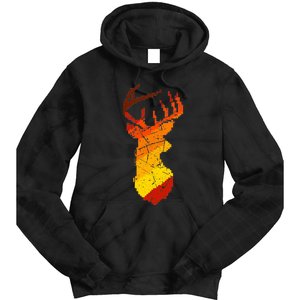 Pixelated Art Deer Hunting Sunset Tie Dye Hoodie