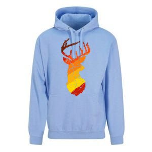 Pixelated Art Deer Hunting Sunset Unisex Surf Hoodie