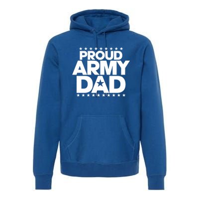 Proud Army Dad With Star Shield For Fathers Of Soldiers Gift Premium Hoodie