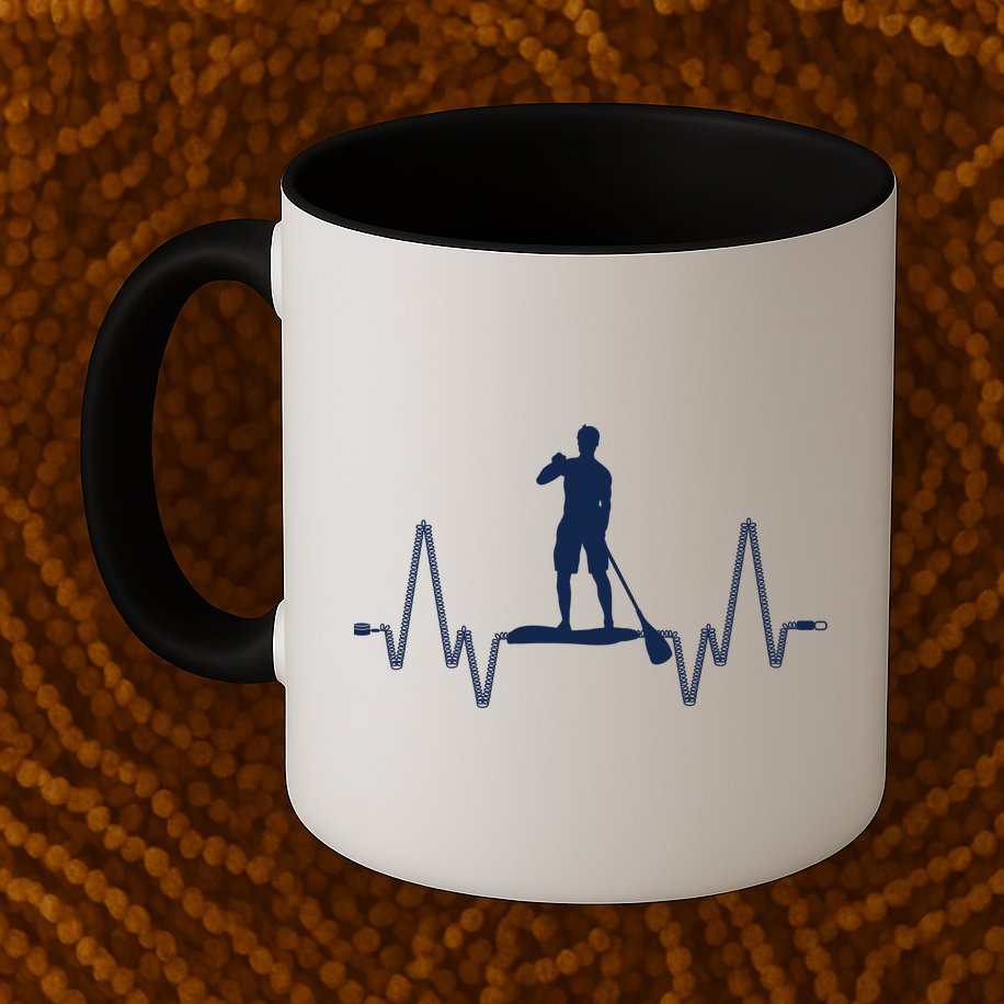 Paddle Board Heartbeat Mug