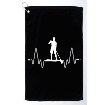 Paddle Board Heartbeat Platinum Collection Golf Towel