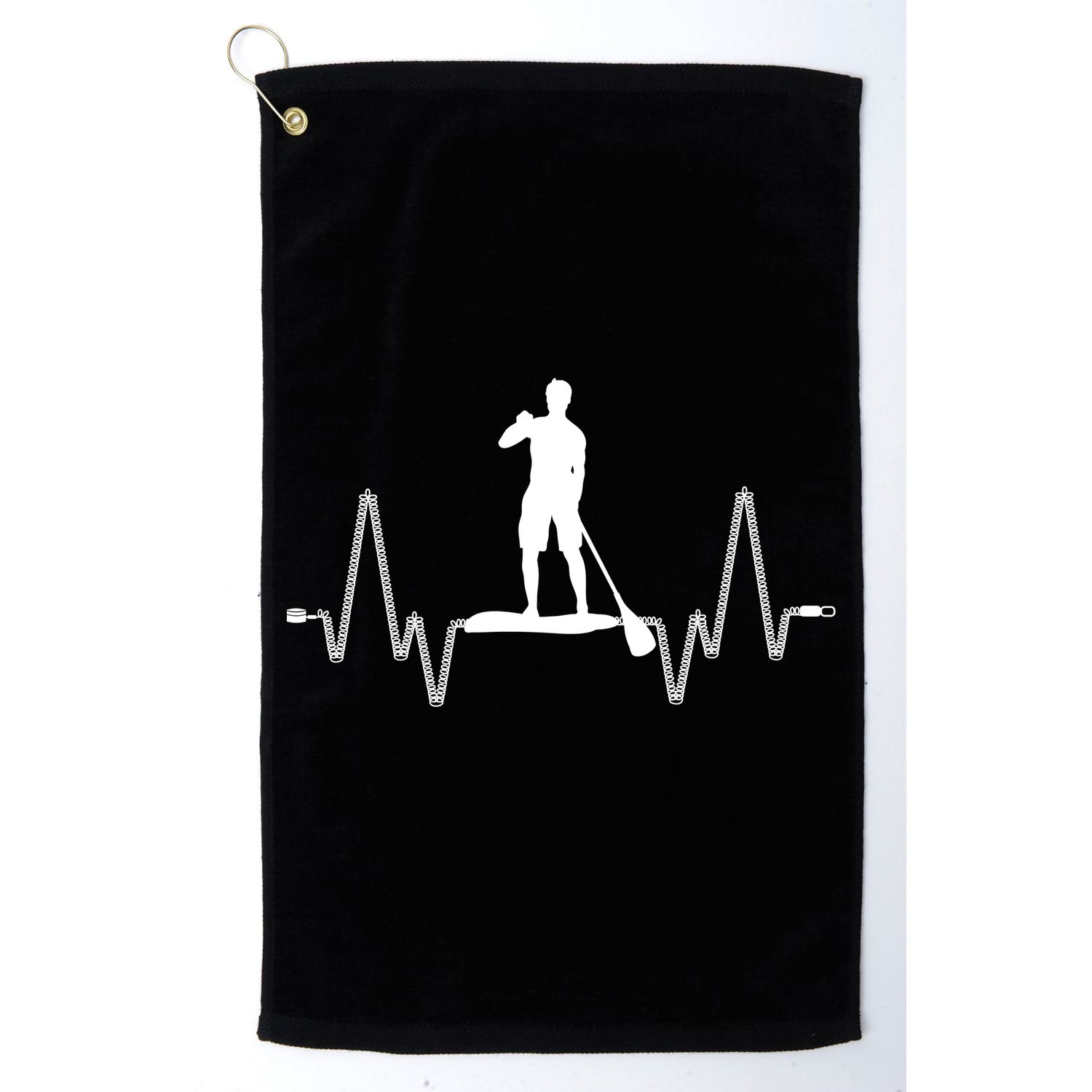 Paddle Board Heartbeat Golf Towel