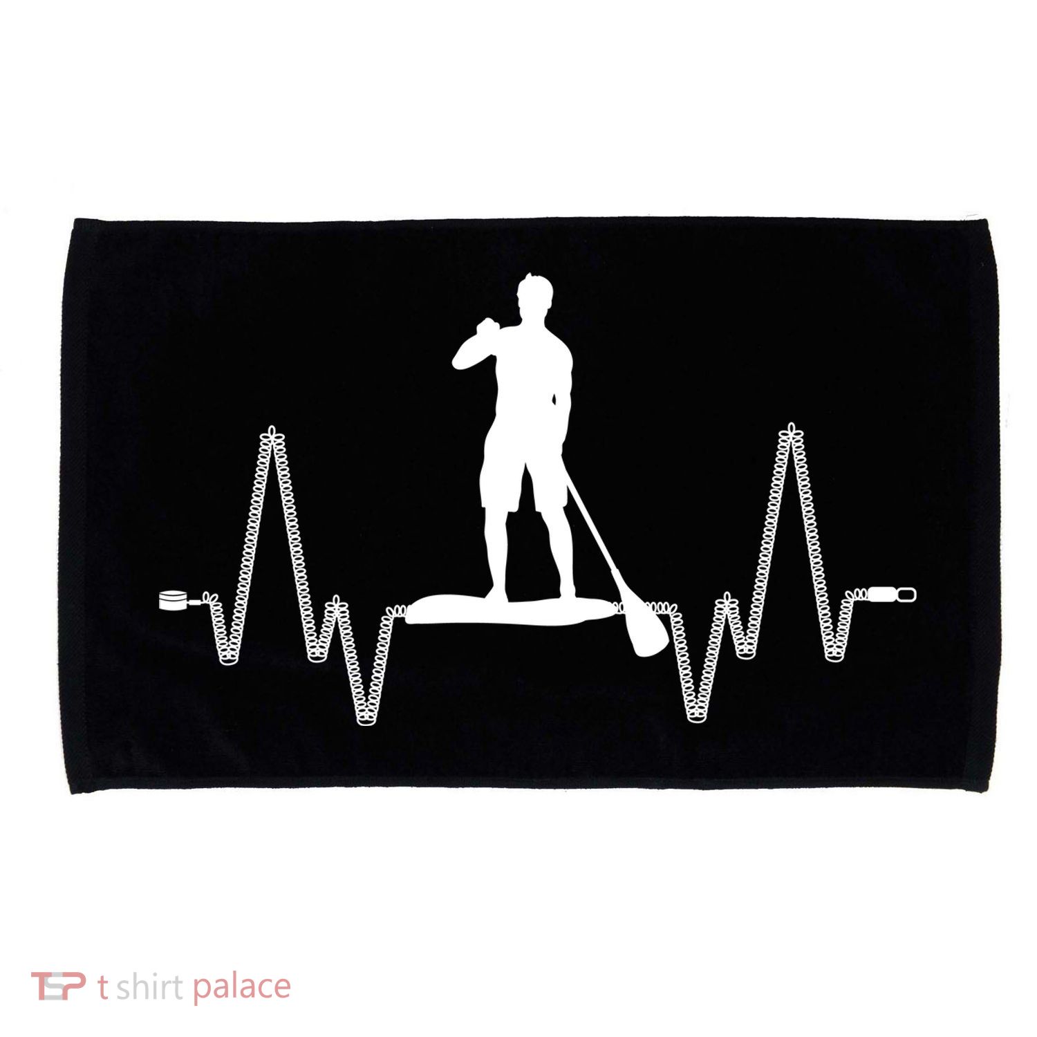 Paddle Board Heartbeat Microfiber Hand Towel