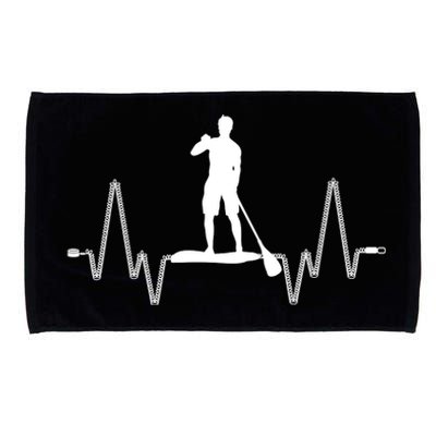 Paddle Board Heartbeat Microfiber Hand Towel