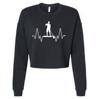 Paddle Board Heartbeat Cropped Pullover Crew