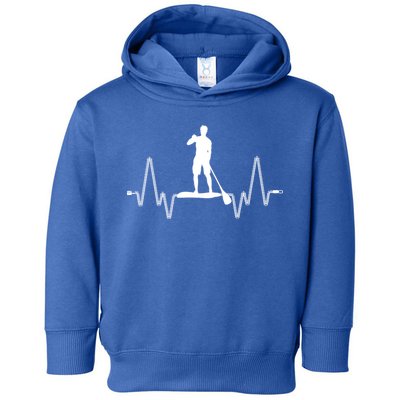 Paddle Board Heartbeat Toddler Hoodie