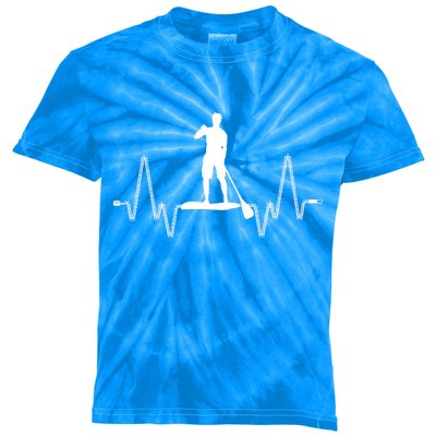 Paddle Board Heartbeat Kids Tie-Dye T-Shirt