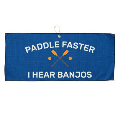 Paddle Faster I Hear Banjos Large Microfiber Waffle Golf Towel