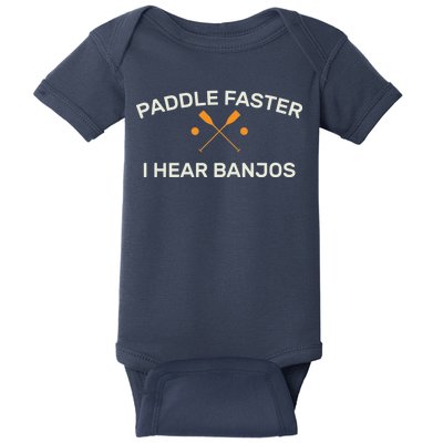 Paddle Faster I Hear Banjos Baby Bodysuit