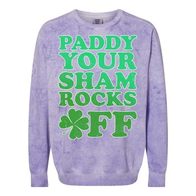 Paddy Your Shamrocks Off Clover Colorblast Crewneck Sweatshirt