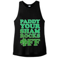 Paddy Your Shamrocks Off Clover Ladies PosiCharge Tri-Blend Wicking Tank