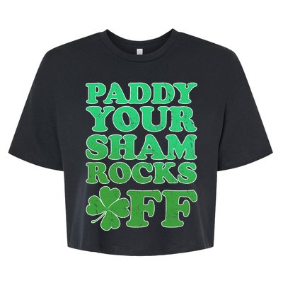 Paddy Your Shamrocks Off Clover Bella+Canvas Jersey Crop Tee