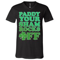 Paddy Your Shamrocks Off Clover V-Neck T-Shirt